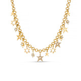 Celeste Gold Plated Charm Necklace