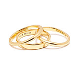 NU & MII Havana Gold Plated Ring Stack