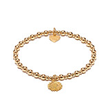 Mini Orchid Gold Charm Bracelet - Sunflower