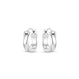 NU & MII Mini Twist Huggy Hoop Silver Earrings