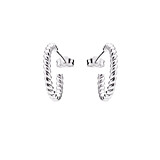 Twisted Silver Earrings