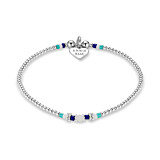 Boho Silver Bracelet - White