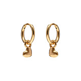 NU & MII Huggy Heart Gold Plated Hoop Earrings