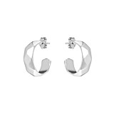 NU & MII Grace Silver Hoop Earrings