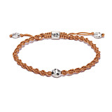 42 Men's Nugget Friendship Silver Bracelet - Tan