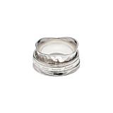 Mothers Hold Motto Silver Spinner Ring