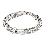 Personalised Crystal Looped 925 Sterling Silver Bracelet - Valentinite