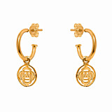 Root Chakra Hoop Gold Earrings