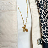 Outlet Dachshund Dog Charm Gold Plated Necklace