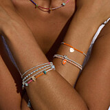 Summer Rainbow Silver Friendship Bracelet