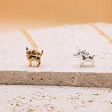 Outlet Chihuahua Dog Charm Gold Plated Necklace