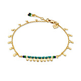 Shangri-La Gold Plated Anklet - Turquoise