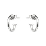 NU & MII Huggy Hoop Silver Earrings