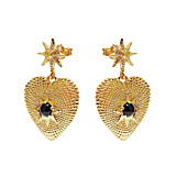Divine Heart Gold Plated Earrings