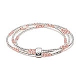 Blush Rose and Silver Looped Bracelet