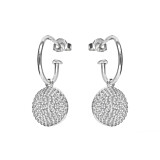 Creation Round Hoop Silver Earrings