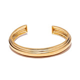 NU & MII Art Deco Gold Plated Cuff