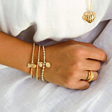 Santeenie Gold Plated Charm Bracelet - Sunflower