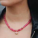 NU & MII Seville Pink Gold Plated Necklace