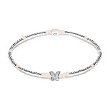 Sweet Pea Silver Bracelet - Butterfly Charm