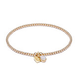 Outlet Santeenie Gold Charm Bracelet - Moonstone Teardrop