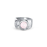 NU & MII Seville Silver Ring - Rose Quartz