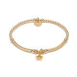 Pipa Boxed Star Gold Plated Charm Bracelet