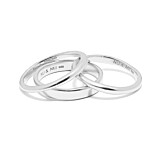 NU & MII Havana Silver Ring Stack