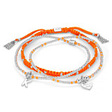 Neon Orange Silver Stack