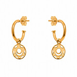 Sacral Chakra Hoop Gold Earrings