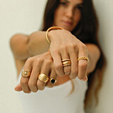 NU & MII Grace Gold Plated Ring
