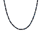 Mini Blisski Silver Necklace - Black Crystal