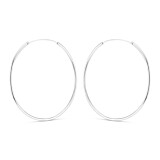 NU & MII Maxi Capri Silver Hoop Earrings