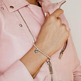 Mini Orchid Silver Charm Bracelet - Best Mum