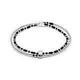 Serasi Duo Black Silver Bracelet