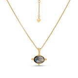 Labradorite Pendant Gold Plated Necklace