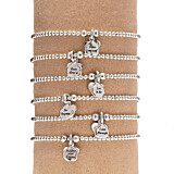 Santeenie Silver Charm Bracelet - Choice of Affirmation