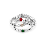 Aster Trio Silver Ring Stack