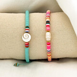 Multicolour Neon and Pearl Bracelet