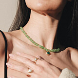 NU & MII Seville Green Gold Plated Necklace