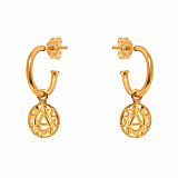 Solar Plexus Chakra Hoop Gold Earrings