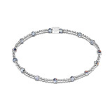 Mirage Storm Crystal Silver Bracelet