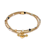 Eve Gold-Filled Crystal Bracelet Stack