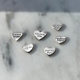 Heart Locket Motto - Silver