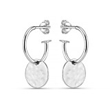 Lunar Silver Hoop Earrings