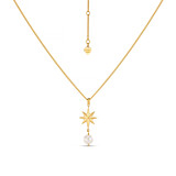 Wish Upon A Star Pearl Gold Plated Necklace