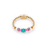 Boho Gold Plated Ring - Turquoise
