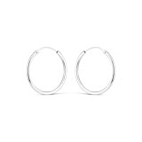 NU & MII Mini Capri Silver Hoop Earrings