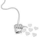 Heart Locket Silver Necklace - Choice of motto