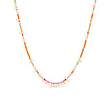 Shangri-La Gold Plated Necklace - Orange
